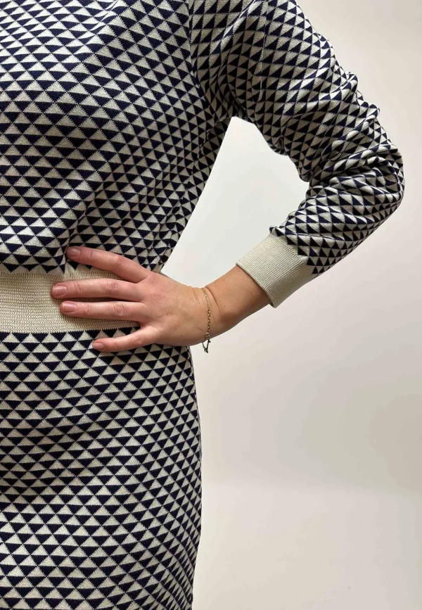 GROBUND Agnes kjolen - den med trekanter i blå