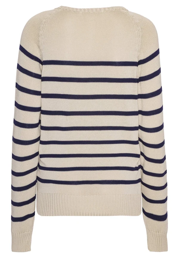 GROBUND Helga strik sweater - den med blå striber