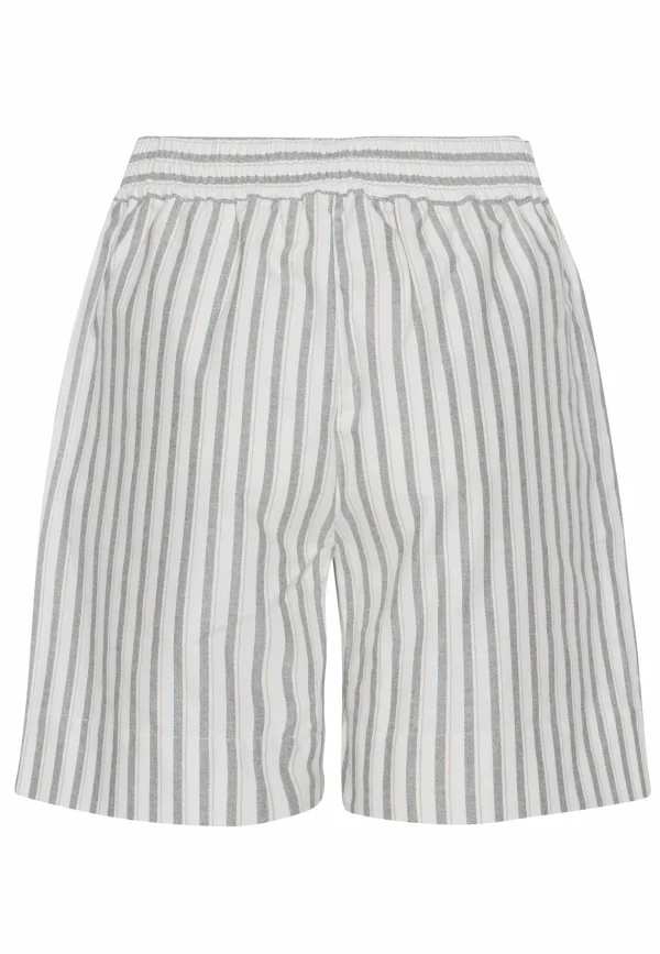 GROBUND Naomi shorts โ€“ i hvid med striber