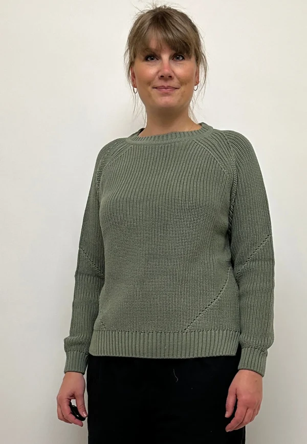GROBUND Sally strik - den i salvie-grøn