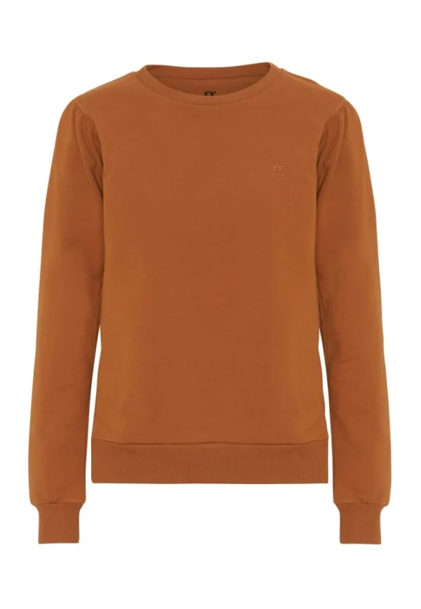 GROBUND Signe sweatshirten - den med flotte ærmer i brændt orange