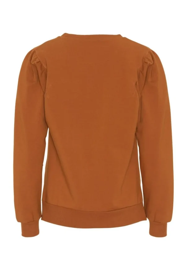 GROBUND Signe sweatshirten - den med flotte ærmer i brændt orange